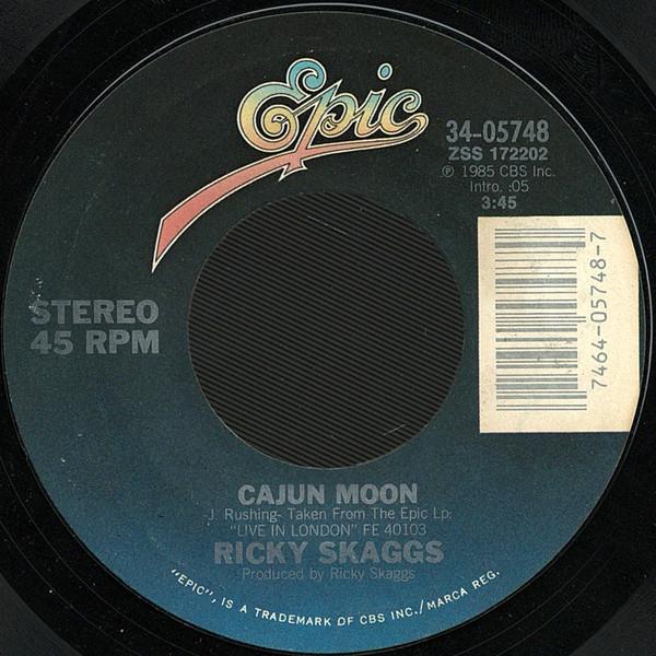 

7inch Record RICKY SKAGGS - Cajun Moon 3405748 EPIC 1985 US Country/Folk Used