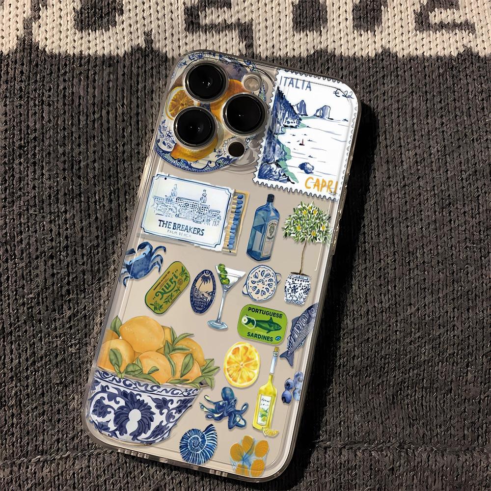 Sommerfrucht Zitrone Wein Handyhülle Für Samsung Galaxy S26 S23 S24 S22 S25 Ultra Plus Hülle Für Galaxy S25+ S24+ S23+ S26+ Fundas