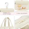 Faltbare karierte Kosmetiktasche Damen Reise-Organizer Hängende Toilettenartikel Kosmetiktasche Wasserdichte Make-up Beauty-Tasche Badezimmer-Aufbewahrung