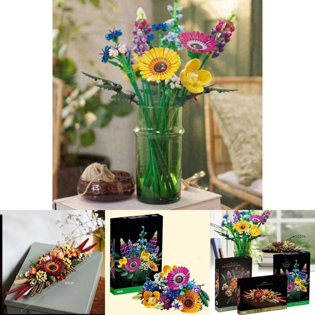 Vynikající ABS plast Kompatibilní Kytice věčných květin Stavební kostky Dárek