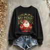 Women's Casual Christmas Print Crewneck Top, Holiday Graphic Tee for Parties and Everyday Wear
