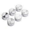 Cooktop Handle Rotary Switch Round Silver Simple 38*19mm 6 Pieces Diameter 6mm Easy Installation Embedded Hole