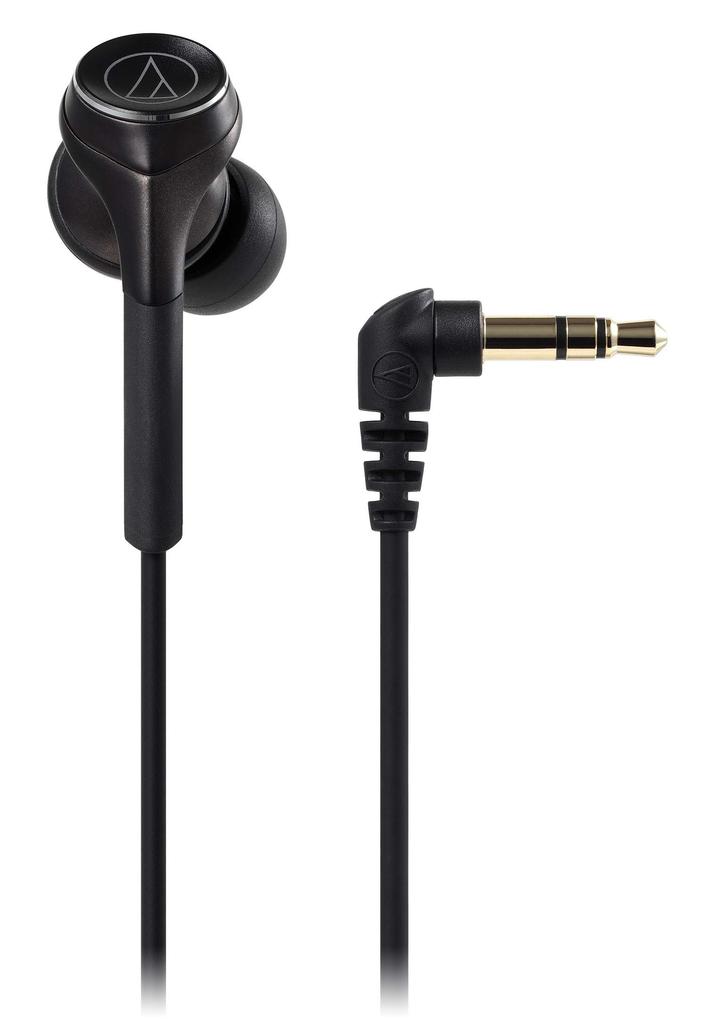 Audio-Technica SOLID BASS In-Ear Earphones, Wired, Deep Bass, High-Resolution Audio Compatible, Black, ATH-CKS770X BK