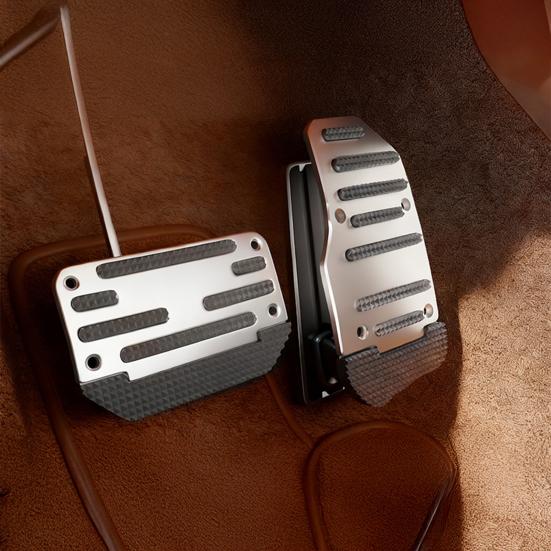 Protiskluzové kryty pedálů do auta Hliníková slitina Auto Podložky pod nožní pedály Sada Univerzální Manuální vozidlo Plyn Brzda Spojka Pedál Náhradní příslušenství