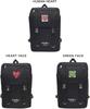 Backpack with embroidery in black and white (Keith Haring) for men and women, stylish, large capacity, suitable for outdoor activities (Human Heart)