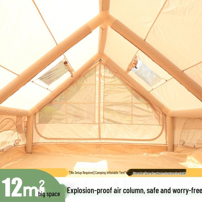 12 Sq Meter Large Outdoor Inflatable Camping Tent with Full Set Equipment