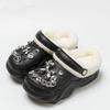 New velvet hole shoes women's winter non-slip outer wear cotton shoes heightened thick-soled home removable cotton slippers