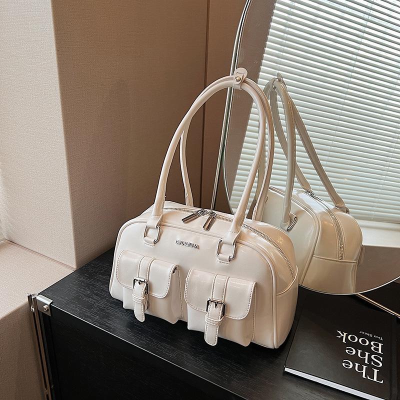 

Зарубежный заказ 2024 года, осень-зима, новая модная универсальная сумка через плечо, повседневная женская сумка, популярная ретро-сумка для переноски в стиле Бостон, прилив