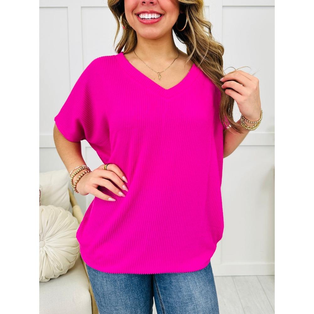 Women's V Neck Short Sleeve Oversized Ribbed T Shirt Casual Commuter Basic Top