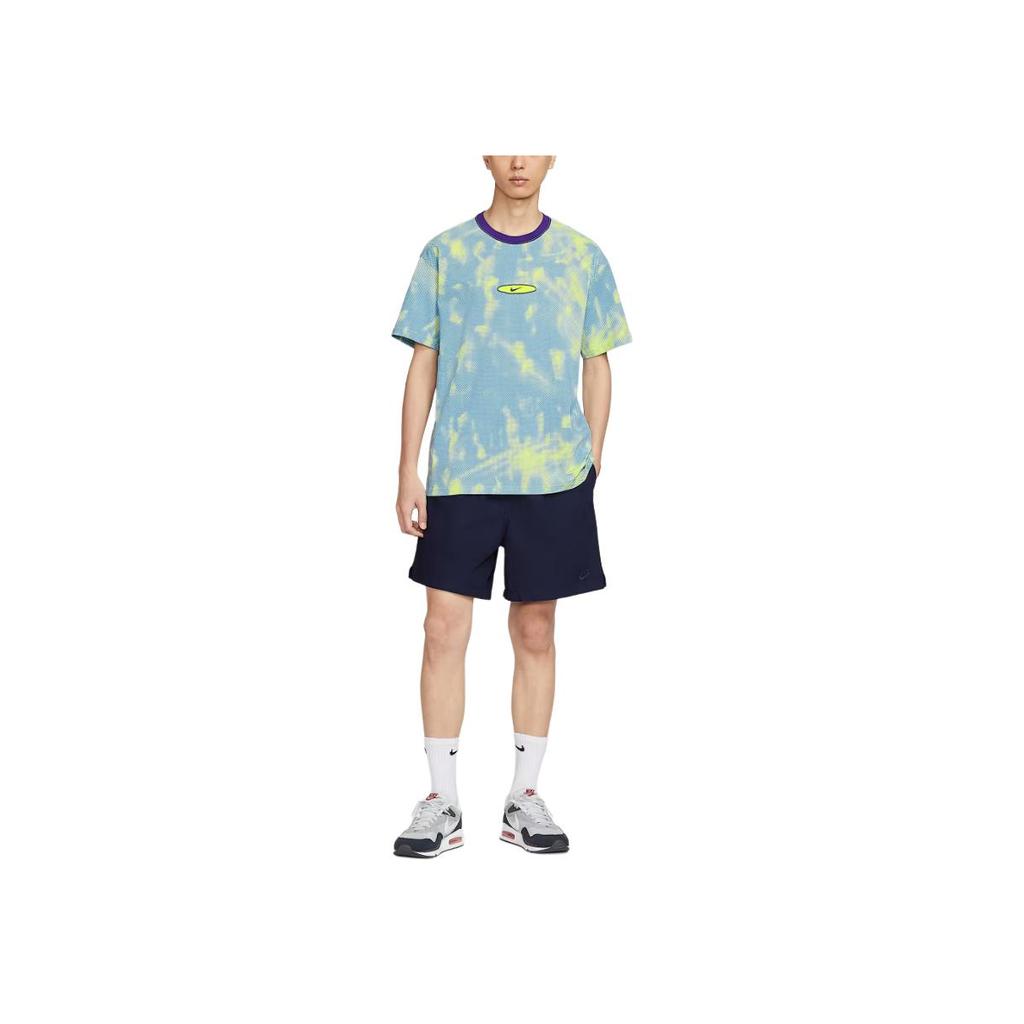 Nike Loose Fit Crew Neck Pullover Short Sleeve T-Shirt Men Tops Blue HJ0765-736