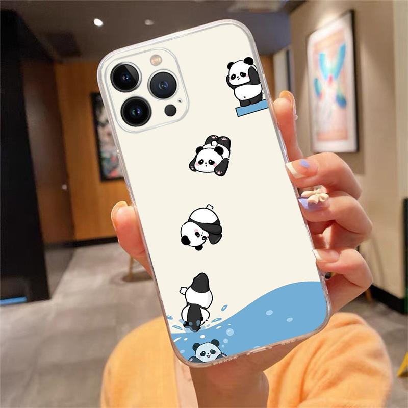 Cute cartoon panda Phone Case For iphone 17ProMax 17 Pro Air 16 15 14 13 Pro Max 16 15 14 13 Pro 15Plus