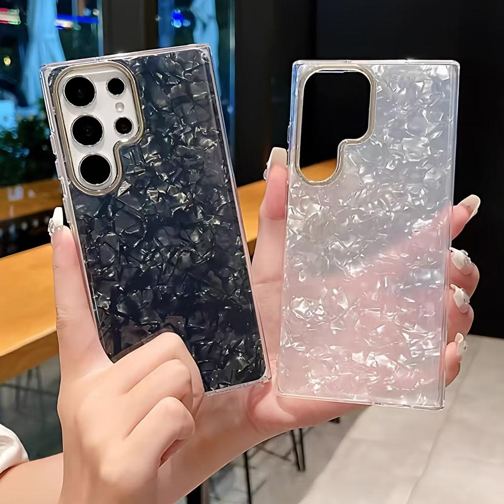 Glitzer Traum Muschel Muster Hülle Für Samsung S2 S22 S24 S23 FE Ultra Plus A16 A06 A A3 A2 A1 A4 A34 A24 A14 A3 A2 Abdeckung