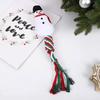 Christmas Dog Squeakey Chew Toys Cotton Ropes Knot Molar Bite Toy Funny Cute Puppies Cat Interactive Toy Xmas Gift Pets Supplies
