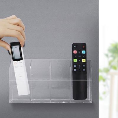 Acryl TV Klimaanlagen Fernbedienungshalter 1/4 Gehäuse Wandmontage Aufbewahrungsbox für Zuhause