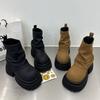 New Style Work Boots for Spring and Autumn Non-slip Wear-resistant Women Short Boots Thick-soled Zippered Mid-tube Women's Boots