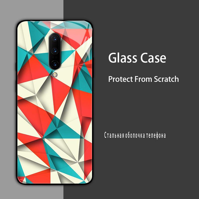 For Oneplus 7 Pro Case Cover Tempered Glass Case Hard Shockproof Coque Bumper For One Plus 7T Pro 7 T Protect Case oneplus7T