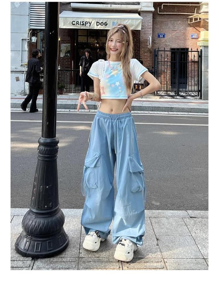 Unisex 2025 Vår/Höst Trendiga Vida Ben Street Dance Arbetsbyxor