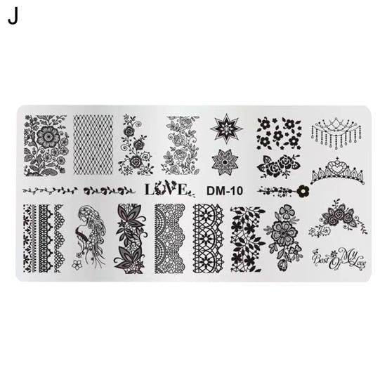 

Новый новый дизайн DIY дизайн ногтей штамп штамповки пластины маникюрный шаблон инструмент