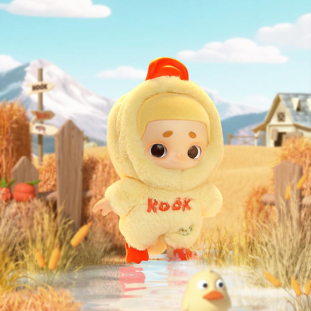 52TOYS BLINDBOX NOOK Plush Blind Box First Edition "OOTD" (Outfit of the Day) Vinyl Face Plush Toy with Interchangeable Dress-Up, Fluffy, Painted,