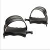 Bike Pedals Ridged Cycle Pedal with Toe Cage Textured for Home Exercise