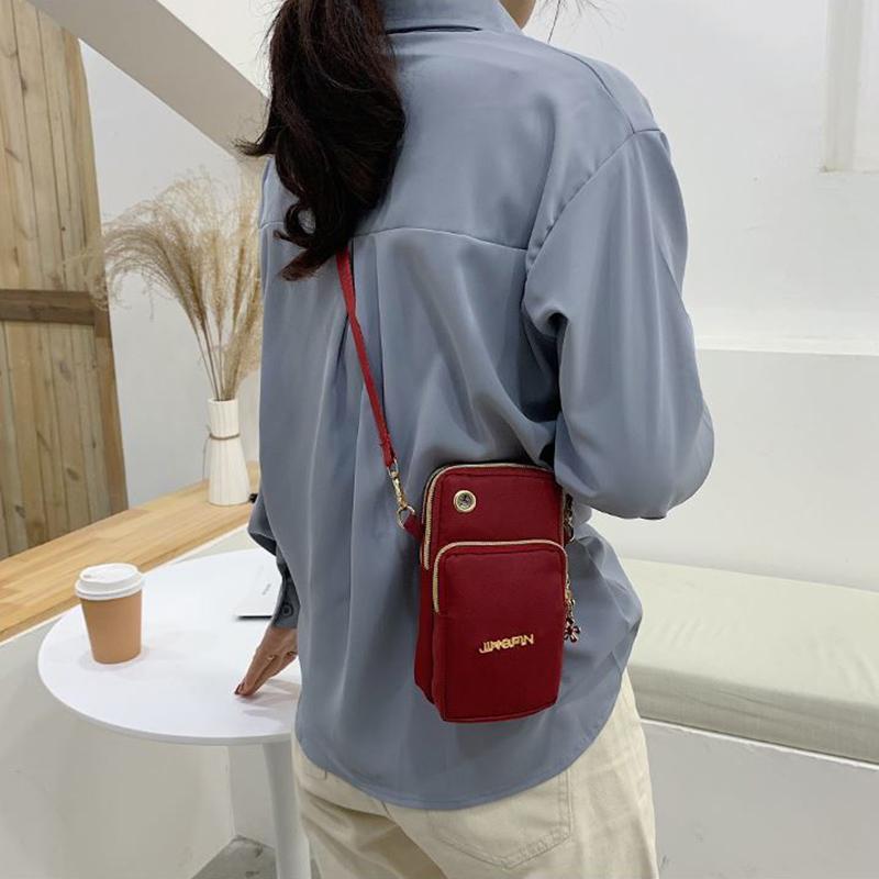 Casual Oxford Shoulder Bags For Women Waterproof Phone Purse Nylon Mini Crossbody Bag Pouch