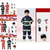 Kid's Fireman Uniform Costume Set For Kindergarten Role Play