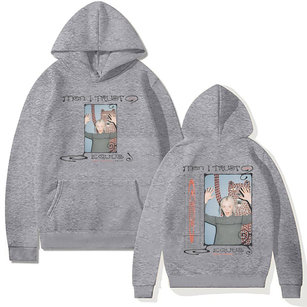 Men I Trust Equus Tour 2025 Hoodies Men I Trust Band Creative Harajuku Aesthetic Sweatshirt Unisex Y2K Soft Fleece Pullover