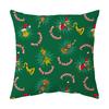 Christmas Happy Throw Pillow Cover, 18 X 18 Inch, Winter Holiday Cushion Cover Sofa Decor