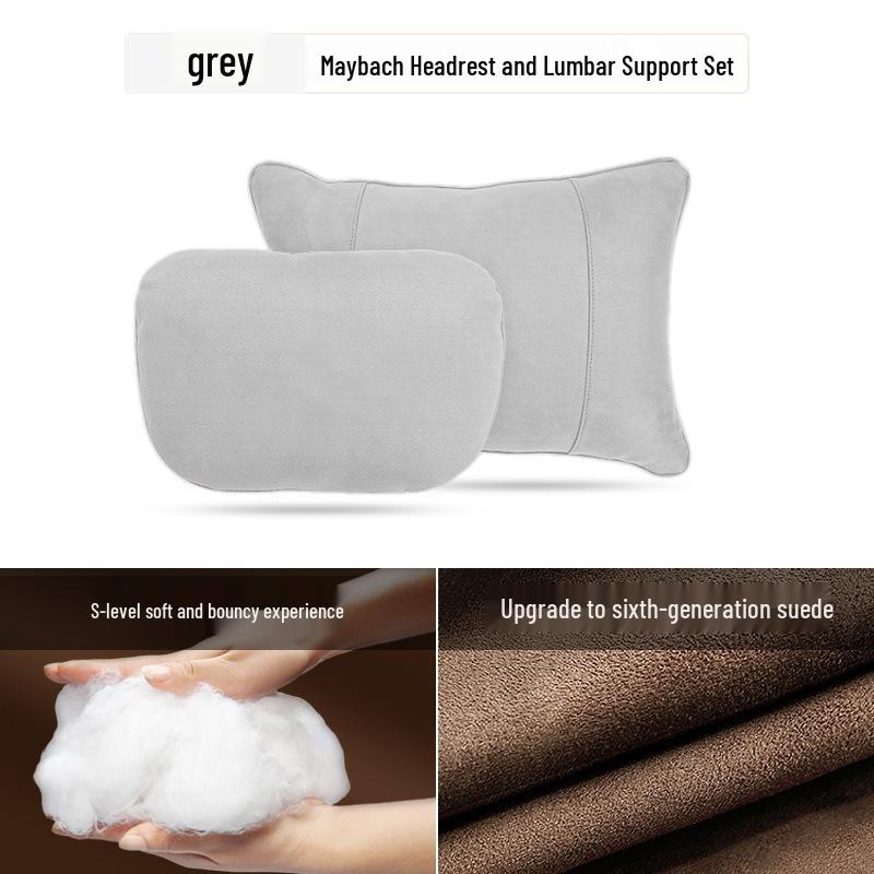 Mercedes-Benz & Maybach S-Class Suede Neck & Lumbar Support Cushions for Headrests - Drop Shipping Available