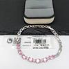XUPING Jewelry Iced Out Synthetic CZ Colorful Gemstone Artificial Stone Clasp Gold Color Plated Pink Women Heart Tennis Bracelet