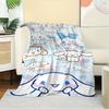 1pc Cinnamoroll, Sanrio, CuteDigital Print Flannel Throw Blanket, Super Soft Plush Fleece Bedspread, Multipurpose All-Season Hypoallergenic