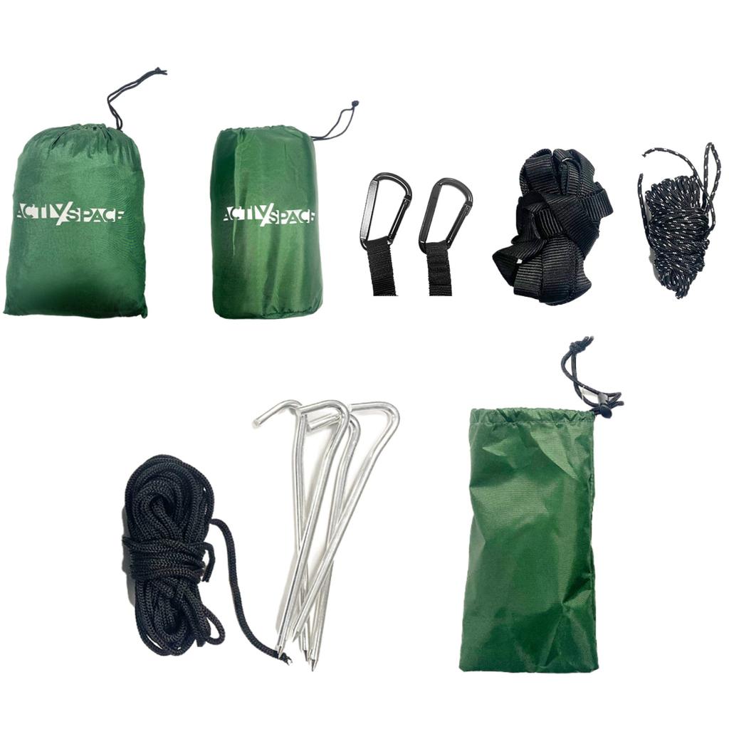 Tourist hammock with mosquito net + portable tarp - set