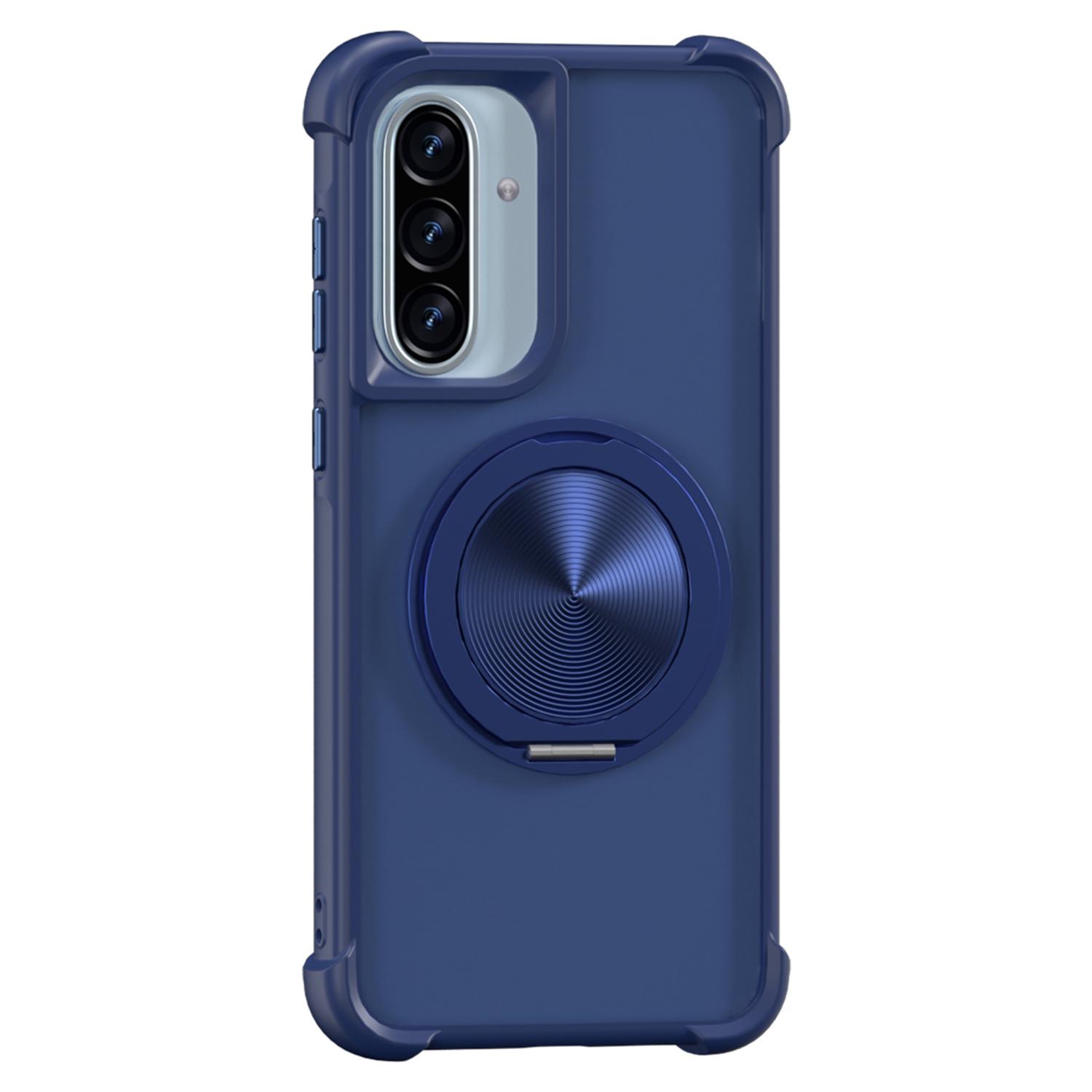 

For Samsung Galaxy A36 5G Case Compatible with MagSafe CD Vein Kickstand TPU+PC Phone Cover Dark Blue
