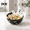 Vassoio portasnack a grande capacità Scheletro di Halloween Rilassato Vassoio per stuzzichini, Ciotola per caramelle in resina a rilievo 3D per forniture per eventi Snack Salse, Gotico Creativo