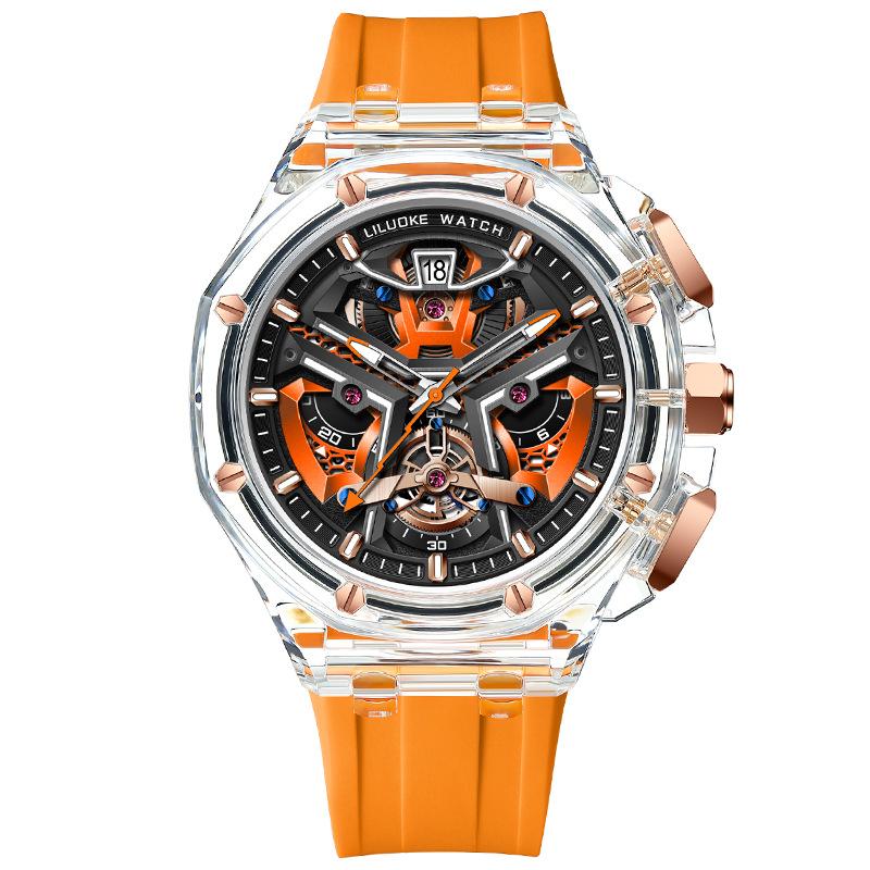 SVJ Men's Watch High-grade Three-dimensional Hollow Carving Sense Luminous Watch Waterproof Quartz Men's Watch