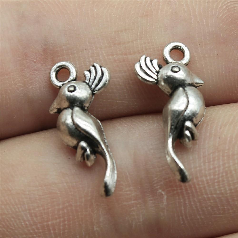10pcs Bird Charms Antique Silver Color Bird Charms Pendants For Bracelets Flying Bird Charms Making Jewelry