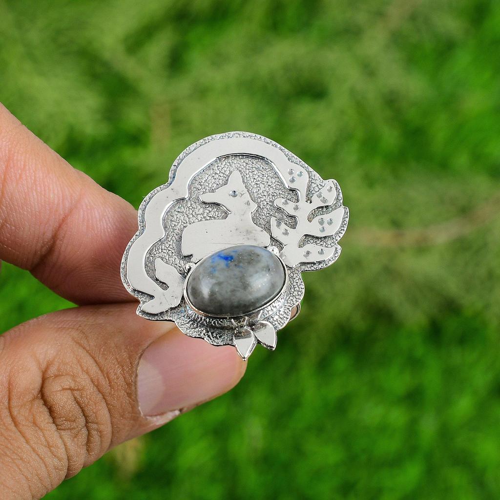 Mothers day Deal Lapis Lazuli Gemstone 925 Sterling Silver Promise Ring Jewelry