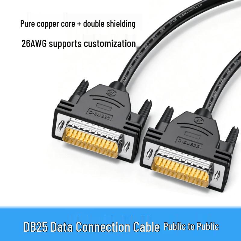 DB25 Male-to-Male/Female Extension Cable, Industrial-Grade for Serial Port Printer Connections
