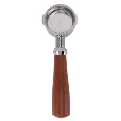 51mm Bottomless Portafilter 2 Ears Stainless Steel Basket and Redwood Handle for Coffee Maker