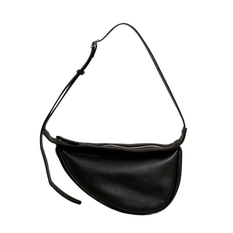 Pu Soft Leather Dumpling Messenger Bag 2025 New Solid Color Zipper Solid Color Shoulder Underarm Small Square Bag Women's Small Satchel