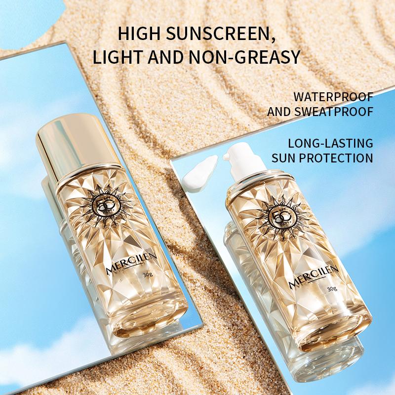 MERCILEN Sunscreen 30g Waterproof Sweatproof Sunscreen Black Isolating UV SPF50+PA+++ High Power Sunscreen Lotion