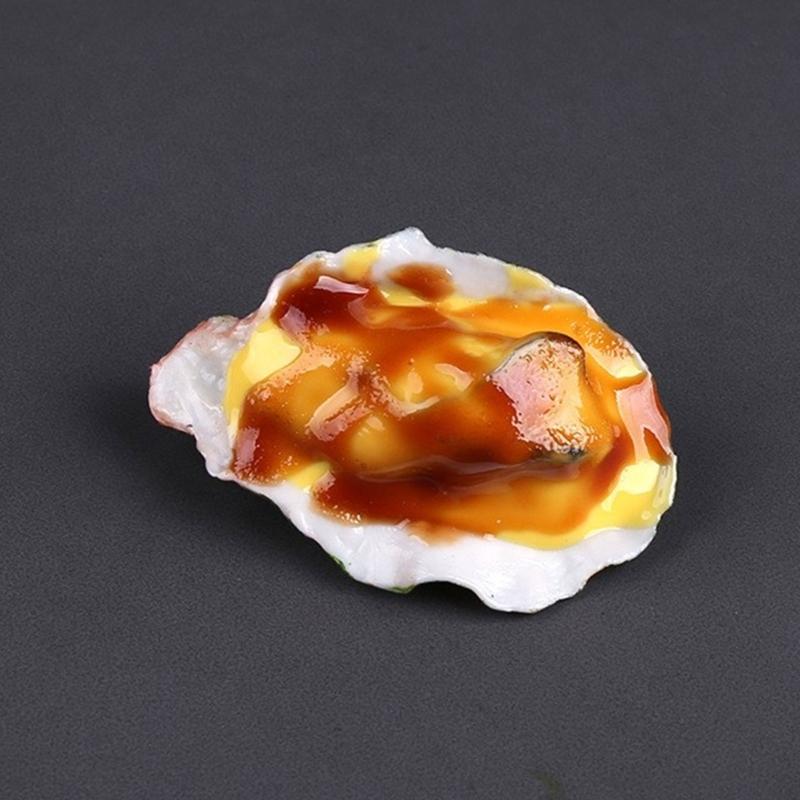Artificial Grilled Oysters Model Simulation Grilled Scallops Model Realistic Roasted Oysters Fake Seafood Display Props