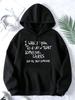 Alphabet Pattern Graphic Print Hoodie, Drawstring Casual Hooded Sweatshirt for Fall & Spring, Women's Clothing