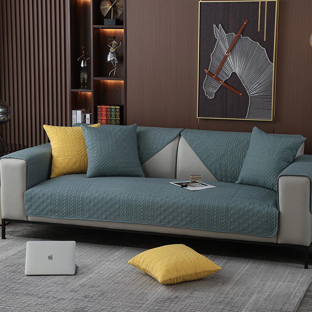 Tkaniny bawełniane Cztery pory roku Uniwersalna antypoślizgowa poduszka na sofę Nowoczesna minimalistyczna kombinacja Pokrowiec na siedzisko sofy Pokrowiec