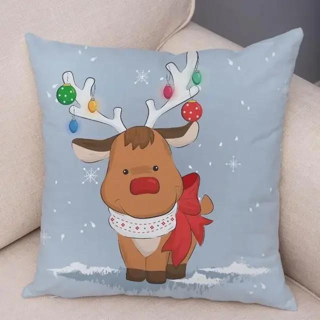 Cute Cartoon Giraffe Fox Reindeer Pillow Cover Nordic Children's Room Decoration Sofa Home Animal Cushion