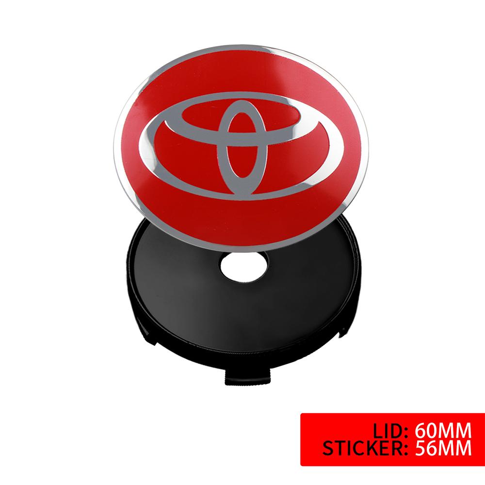 2026 Nuovo Per Toyota 4pz 56/60MM Tappi Centrali Mozzo Ruota Auto Coprimozzo Cerchione Decalcomanie Per Toyota Avalon Mirai Avensis Prado Hilux VVT-I 4W