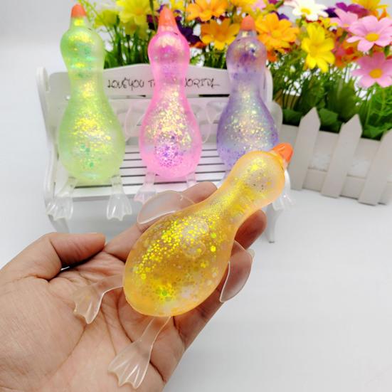 Glitzerndes Tier-Quetschspielzeug Stressabbau Salamander Kaninchen Bär Oktopus Capybara Sensorisches Spielzeug Dekompression Klarer Stressball Fidget-Spielzeug