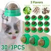 3-30pcs Cat Catnip Toys Cat Rotatable Licking Catnip Wall Ball 3 Flavors Freshen Breath Remove Hair Balls Snacks Pet Supplies