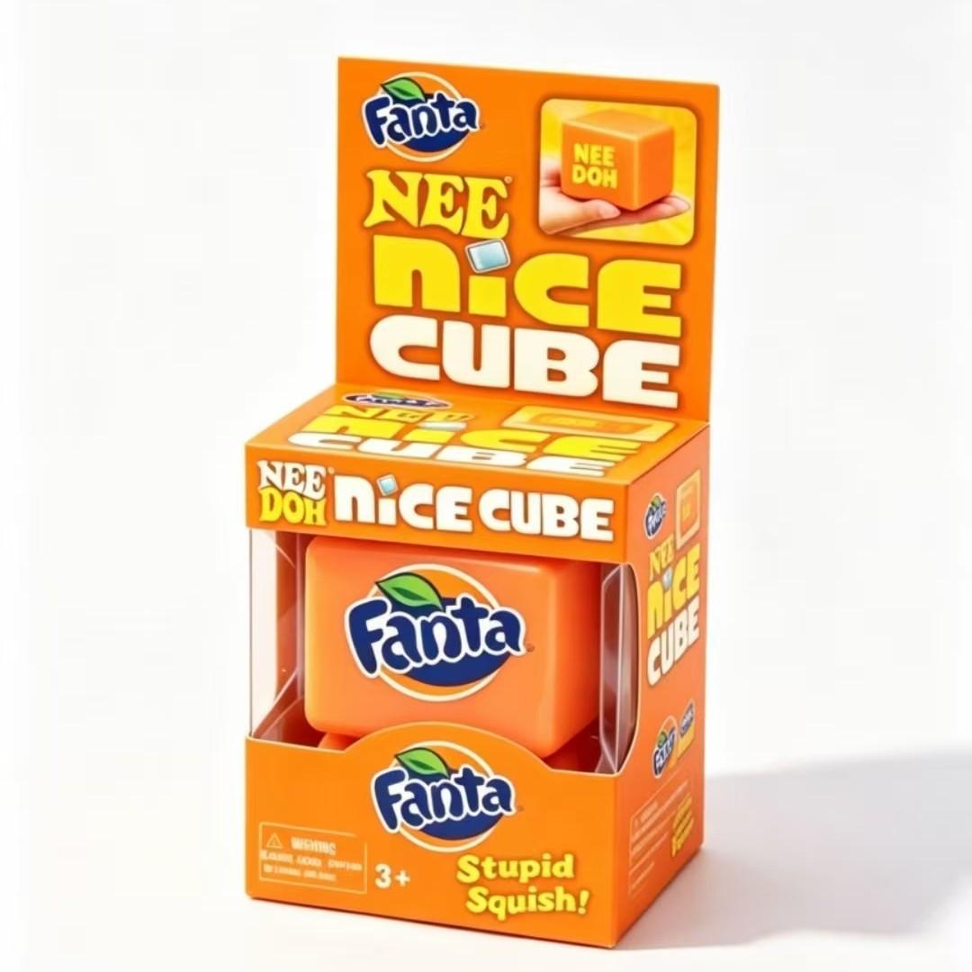 

New Schylling Needoh Nice Sensory Squeezing Toys Playsets orange Cube for Stress relief and Fingertip Release Toys Playsets for Pinching and Playing