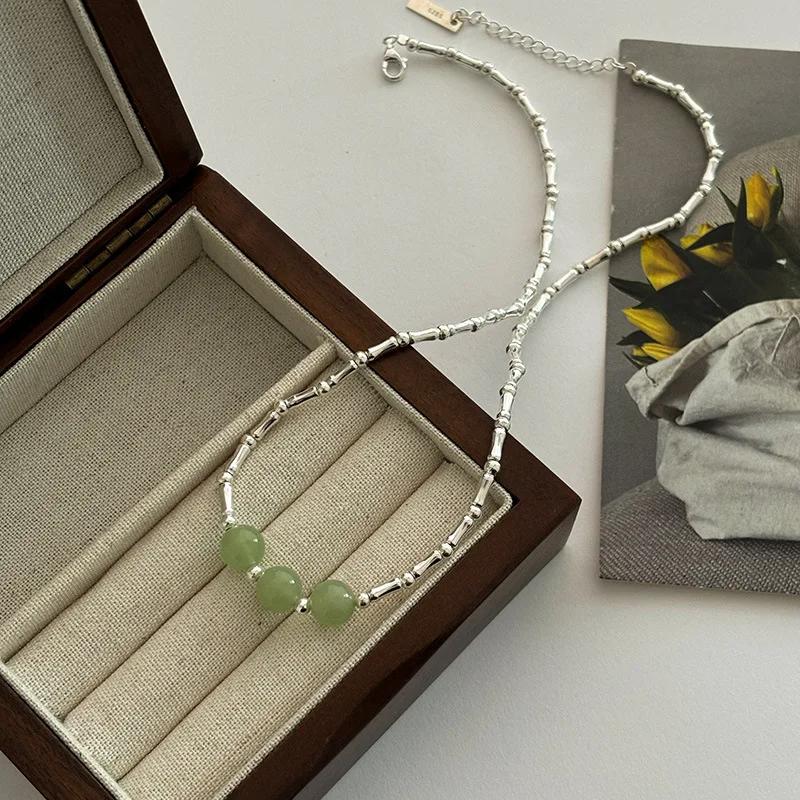 VENTFILLE Colier cu Mărgele Geometrie din Argint Sterling 925 pentru Femei Fată Design Coreean Colier Versatil Bijuterii Dropship Vânzare cu Ridicata
